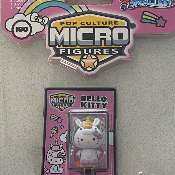 Worlds Smallest Hello Kitty Micro Pop Figure white unicorn costume NEW - Picture 3 of 4